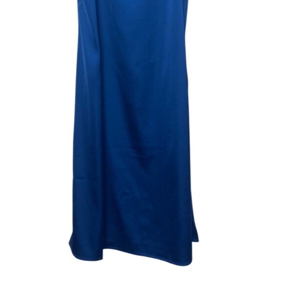 The Drop Ana Slip Dress Womens Small Blue New Silky Adjustable Straps - Picture 4 of 12